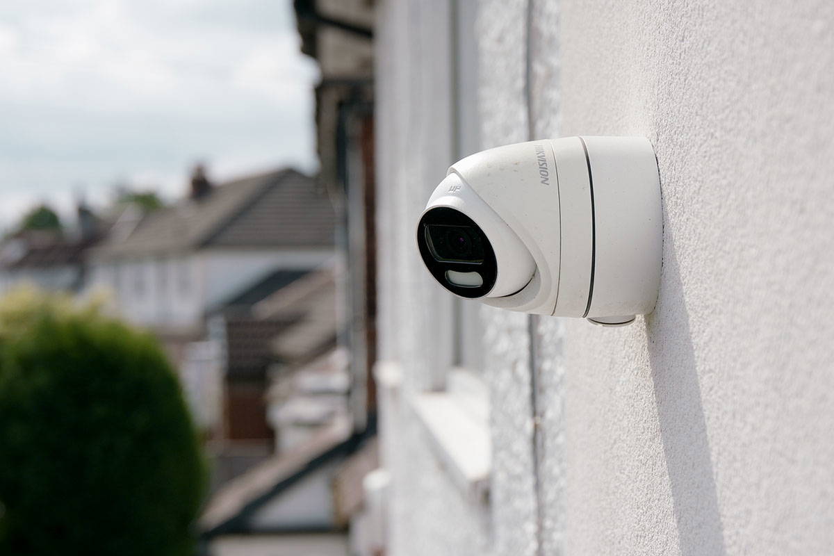 Hik Vision camera on wall